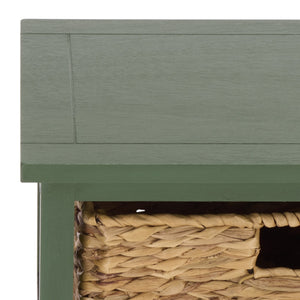 Vedette Five-Basket Storage Chest With Rattan Drawers – Farmhouse Coastal Linen Tower Organizer