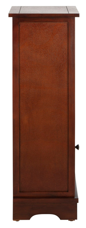 Safavieh Connery Cabinet - Rustic Farmhouse Storage Solution With Woven Baskets For Stylish Organization Cherry AMH5742C