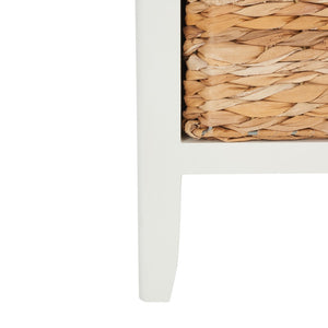 Safavieh Everly Drawer Side Table – Coastal Cottage Charm With Practical Storage For Modern Living Spaces Vintage White AMH5743B