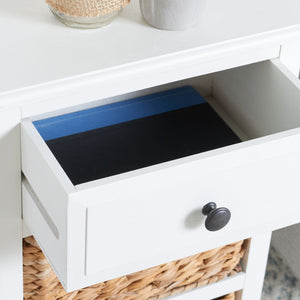 Safavieh Everly Drawer Side Table – Coastal Cottage Charm With Practical Storage For Modern Living Spaces Vintage White AMH5743B