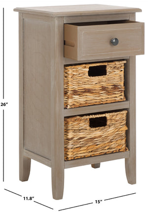 Everly Coastal Cottage Side Table - Charming Pine Design with Storage for Farmhouse Décor Needs