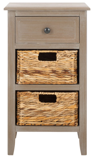 Everly Coastal Cottage Side Table - Charming Pine Design with Storage for Farmhouse Décor Needs