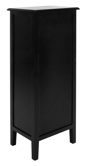 Safavieh Michaela Storage Unit - Rustic Pine Organizer With Woven Basket Drawers For Home Décor And Style Distressed  Black AMH5744A
