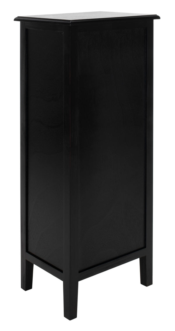Safavieh Michaela Storage Unit - Rustic Pine Organizer With Woven Basket Drawers For Home Décor And Style Distressed  Black AMH5744A