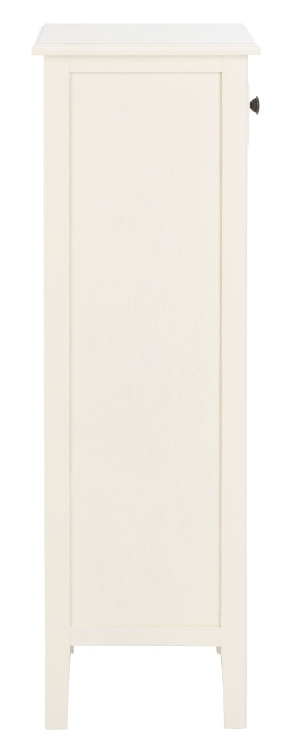 Safavieh Michaela Storage Unit - Rustic Pine Organizer With Woven Basket Drawers For Home Décor And Style Vintage White AMH5744B