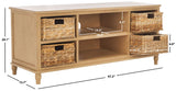 Safavieh Rooney Entertainment Unit Camel 47.2" x 15.7" x 20.1"