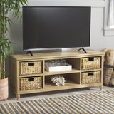 Safavieh Rooney Entertainment Unit Camel 47.2" x 15.7" x 20.1"