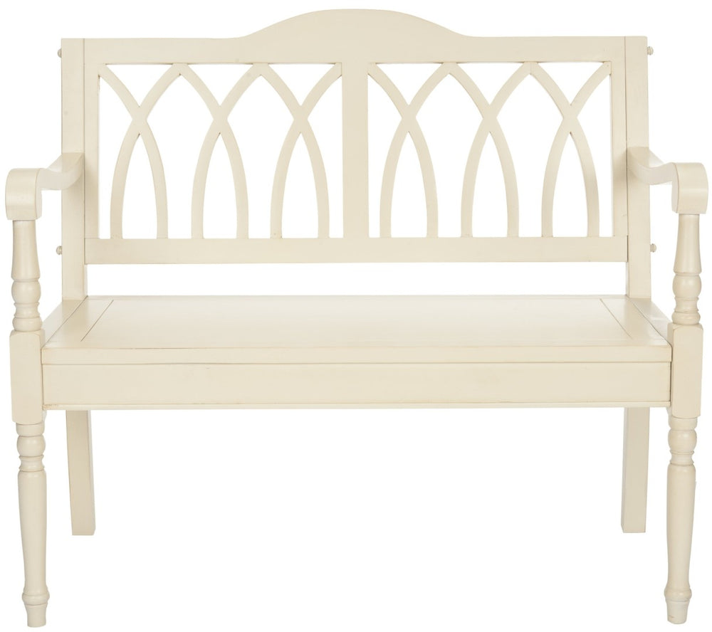 Safavieh Benjamin Garden-Inspired Elegance Bench – Timeless Poplar Wood Design For Living Spaces And Entryways Barley AMH6500A