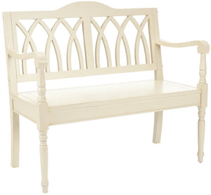 Safavieh Benjamin Garden-Inspired Elegance Bench – Timeless Poplar Wood Design For Living Spaces And Entryways Barley AMH6500A