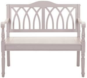 Safavieh Benjamin Garden-Inspired Elegance Bench – Timeless Poplar Wood Design For Living Spaces And Entryways Quartz Grey AMH6500C