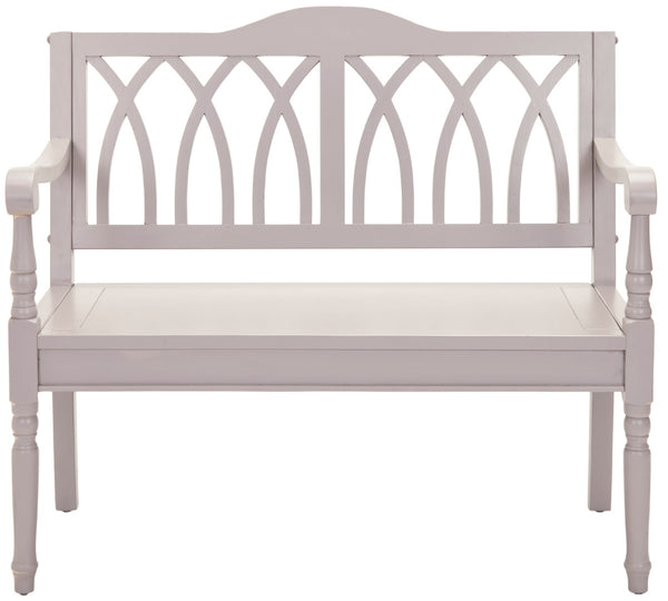 Safavieh Benjamin Garden-Inspired Elegance Bench – Timeless Poplar Wood Design For Living Spaces And Entryways Quartz Grey AMH6500C
