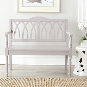 Safavieh Benjamin Garden-Inspired Elegance Bench – Timeless Poplar Wood Design For Living Spaces And Entryways Quartz Grey AMH6500C