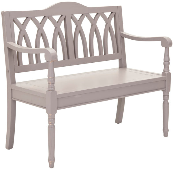 Safavieh Benjamin Garden-Inspired Elegance Bench – Timeless Poplar Wood Design For Living Spaces And Entryways Quartz Grey AMH6500C