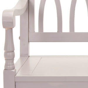 Safavieh Benjamin Garden-Inspired Elegance Bench – Timeless Poplar Wood Design For Living Spaces And Entryways Quartz Grey AMH6500C