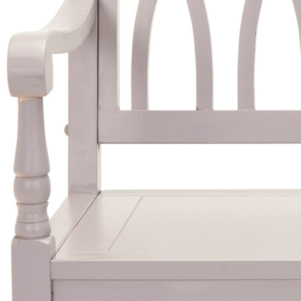 Safavieh Benjamin Garden-Inspired Elegance Bench – Timeless Poplar Wood Design For Living Spaces And Entryways Quartz Grey AMH6500C