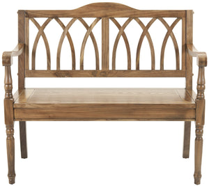 Safavieh Benjamin Garden-Inspired Elegance Bench – Timeless Poplar Wood Design For Living Spaces And Entryways Oak AMH6500E