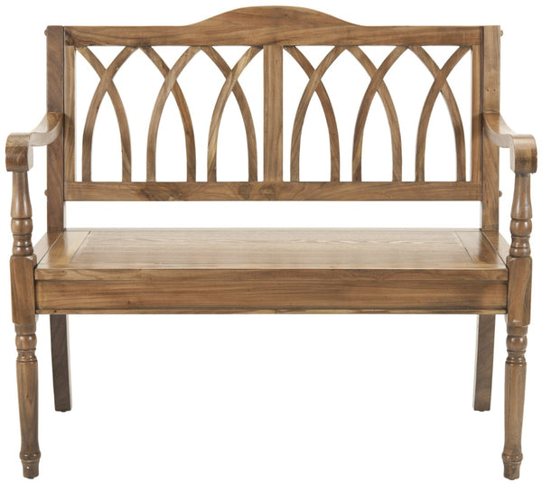 Safavieh Benjamin Garden-Inspired Elegance Bench – Timeless Poplar Wood Design For Living Spaces And Entryways Oak AMH6500E