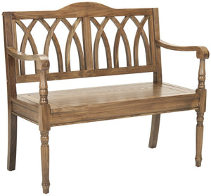 Safavieh Benjamin Garden-Inspired Elegance Bench – Timeless Poplar Wood Design For Living Spaces And Entryways Oak AMH6500E