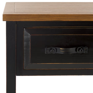 Safavieh Aiden Console Table: Stylish 3-Drawer Design With Rustic Charm, Perfect For Entryway Or Living Room Black/Oak AMH6502A