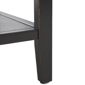Safavieh Aiden Console Table: Stylish 3-Drawer Design With Rustic Charm, Perfect For Entryway Or Living Room Black/Oak AMH6502A
