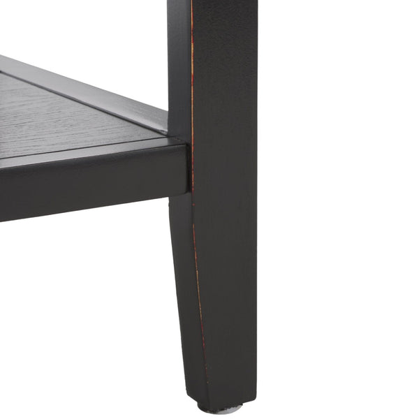 Safavieh Aiden Console Table: Stylish 3-Drawer Design With Rustic Charm, Perfect For Entryway Or Living Room Black/Oak AMH6502A