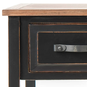 Safavieh Aiden Console Table: Stylish 3-Drawer Design With Rustic Charm, Perfect For Entryway Or Living Room Black/Oak AMH6502A