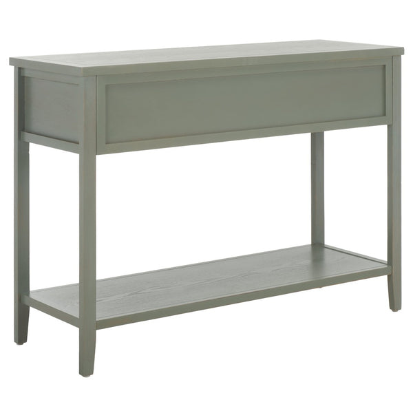 Safavieh Aiden 3 Drawer Console Table - French Grey Farmhouse Style With Storage For Entryway & Living Room AMH6502B