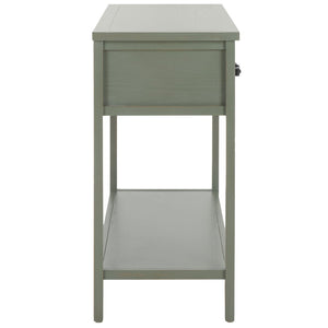 Safavieh Aiden 3 Drawer Console Table - French Grey Farmhouse Style With Storage For Entryway & Living Room AMH6502B