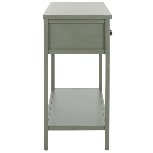 Safavieh Aiden 3 Drawer Console Table - French Grey Farmhouse Style With Storage For Entryway & Living Room AMH6502B