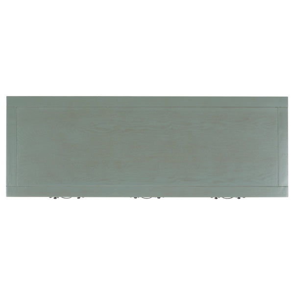 Safavieh Aiden Console Table: Stylish 3-Drawer Design With Rustic Charm, Perfect For Entryway Or Living Room Barn Blue AMH6502C