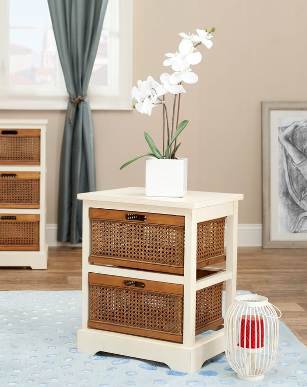 Safavieh Jackson 2-Drawer Storage Unit - Stylish British Colonial Design For Compact Spaces & Versatile Use AMH6503A
