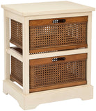 Safavieh Jackson 2 Drawer Storage Unit Barley/Cane Drawers AMH6503A