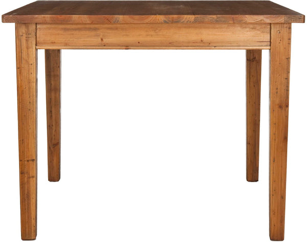 Safavieh Nathan Solid Fir Wood Dining Table - Craftsman-Style Farmhouse Design For Timeless Elegance Brown Pine AMH6507A