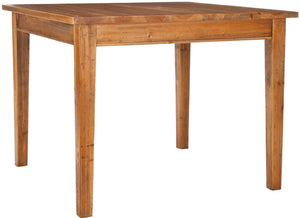 Safavieh Nathan Solid Fir Wood Dining Table - Craftsman-Style Farmhouse Design For Timeless Elegance Brown Pine AMH6507A