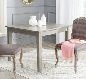Safavieh Nathan Solid Fir Wood Dining Table - Craftsman-Style Farmhouse Design For Timeless Elegance French Grey AMH6507B