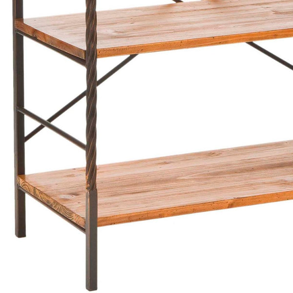 Safavieh Brooke 6-Tier Etagere - Stylish Walnut-Finished Shelves With Sturdy Iron Frame For Modern Spaces AMH6508A