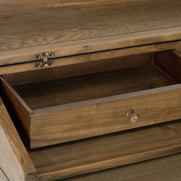 Safavieh Wyatt Writing Desk With Pull-Out Surface And Hidden Storage For Stylish Home Office Organization Oak AMH6509E