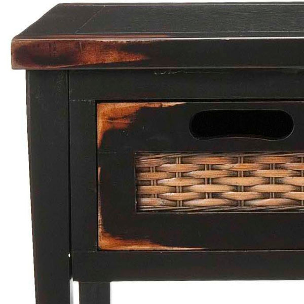 Safavieh Autumn 3-Drawer Console - Timeless Charm With Rustic Storage For Entryway, Living Room, Or Hallway Distressed Black AMH6510A