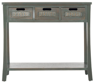 Safavieh Autumn 3-Drawer Console - Timeless Charm With Rustic Storage For Entryway, Living Room, Or Hallway Ash Grey AMH6510D