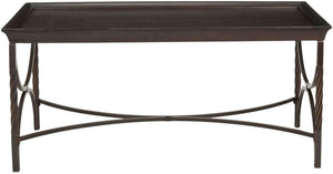 Safavieh Christopher Cocktail Table - Rustic Walnut Pine With Antique Pewter Base, Stylish & Versatile Design AMH6513A