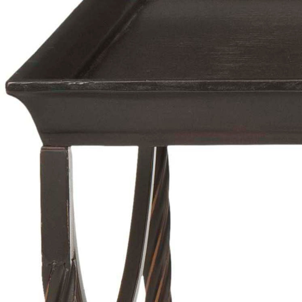 Safavieh Christopher Cocktail Table - Rustic Walnut Pine With Antique Pewter Base, Stylish & Versatile Design AMH6513A
