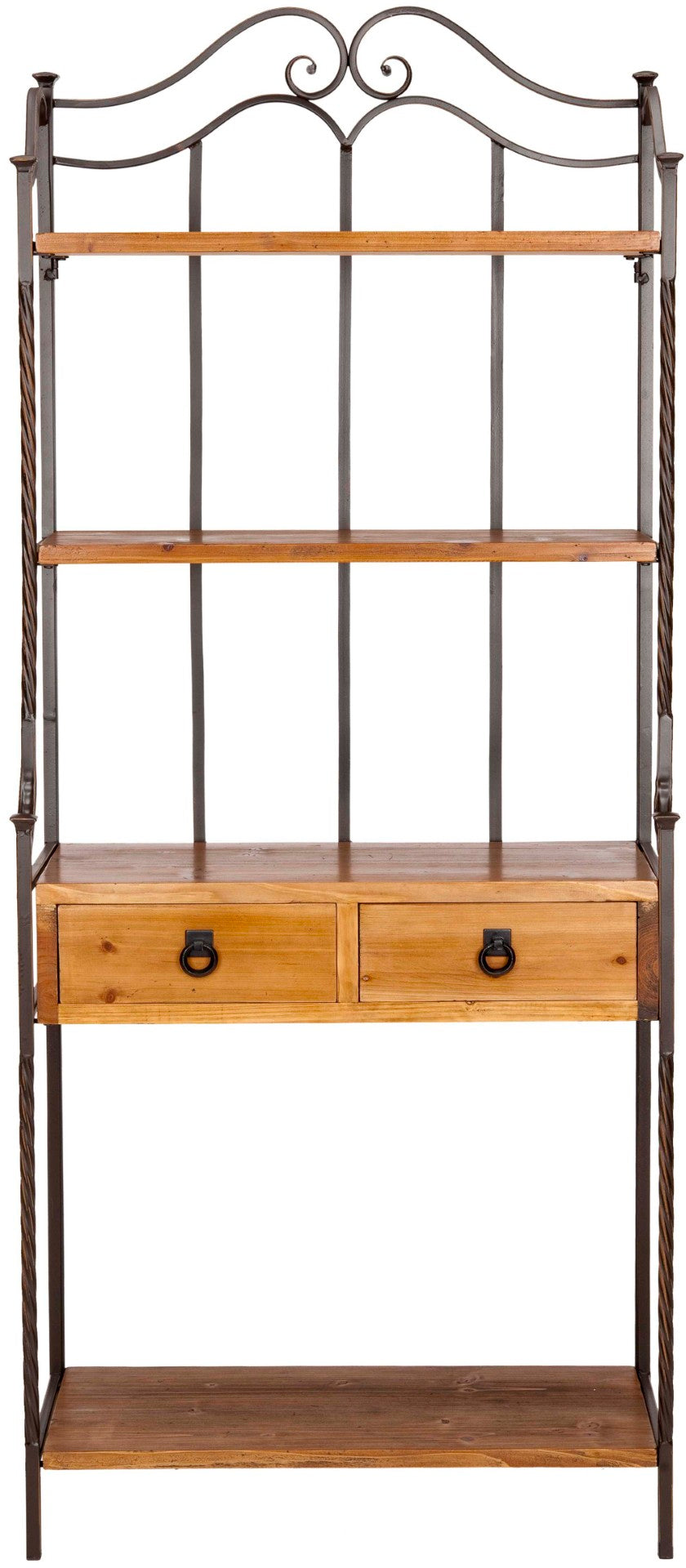 Safavieh Arianna Baker'S Rack - Elegant Antique-Inspired Iron & Elm Wood Storage For Timeless Home Charm AMH6514A