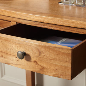 Safavieh Landon Modern 5-Drawer Writing Desk With Stylish Storage For Organized Workspaces And Home Offices Oak AMH6516A