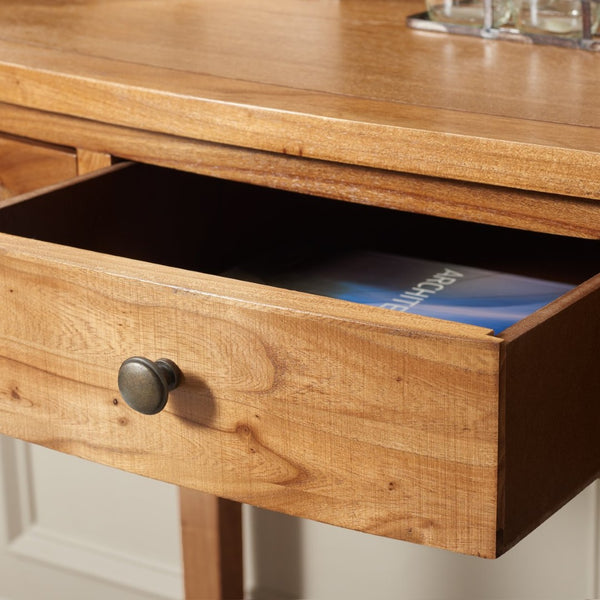 Safavieh Landon Modern 5-Drawer Writing Desk With Stylish Storage For Organized Workspaces And Home Offices Oak AMH6516A
