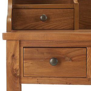 Safavieh Landon Modern 5-Drawer Writing Desk With Stylish Storage For Organized Workspaces And Home Offices Oak AMH6516A