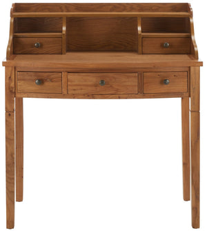 Safavieh Landon Modern 5-Drawer Writing Desk With Stylish Storage For Organized Workspaces And Home Offices Oak AMH6516A
