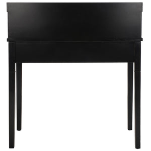 Safavieh Landon Modern 5-Drawer Writing Desk With Stylish Storage For Organized Workspaces And Home Offices Distressed Black AMH6516B