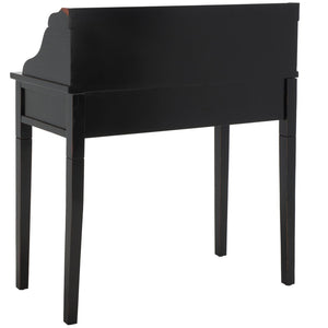 Safavieh Landon Modern 5-Drawer Writing Desk With Stylish Storage For Organized Workspaces And Home Offices Distressed Black AMH6516B