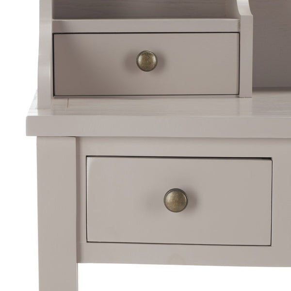 Safavieh Landon Modern 5-Drawer Writing Desk With Stylish Storage For Organized Workspaces And Home Offices Quartz Grey AMH6516C