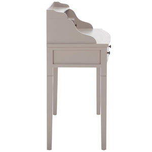 Safavieh Landon Modern 5-Drawer Writing Desk With Stylish Storage For Organized Workspaces And Home Offices Quartz Grey AMH6516C